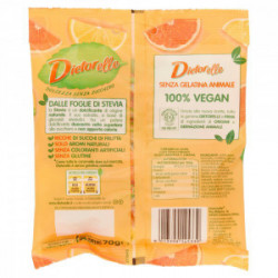 Dietorelle cukríky VEGAN so stéviou bez cukru pomaranč a citrón 70g