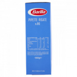 Barilla semolinové cestoviny Pipette Rigate n.86 1kg