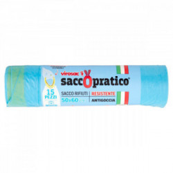 SACCO AZZURRO CON MANIGLIE 50X60