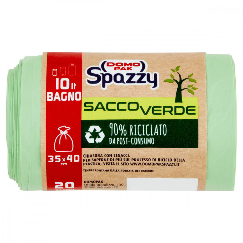 SACCO PER BAGNO MISURA 35X40 COLORE VERDE