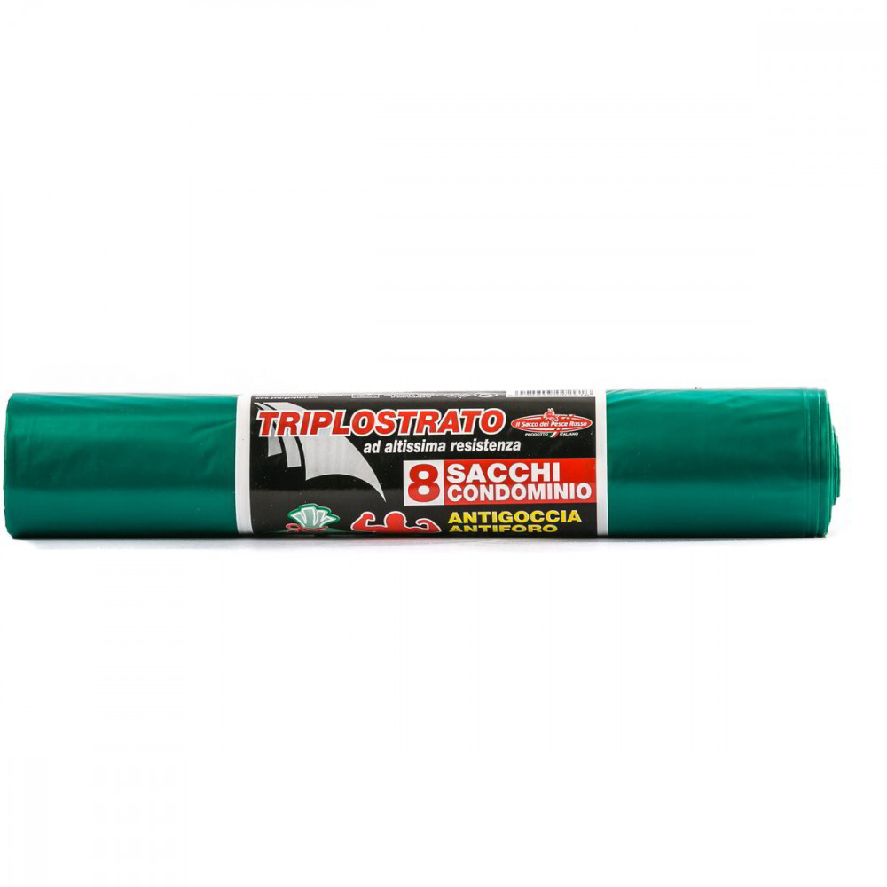 SACCO SUPER RESISTENTE X VERDE 85X120 PZ.8