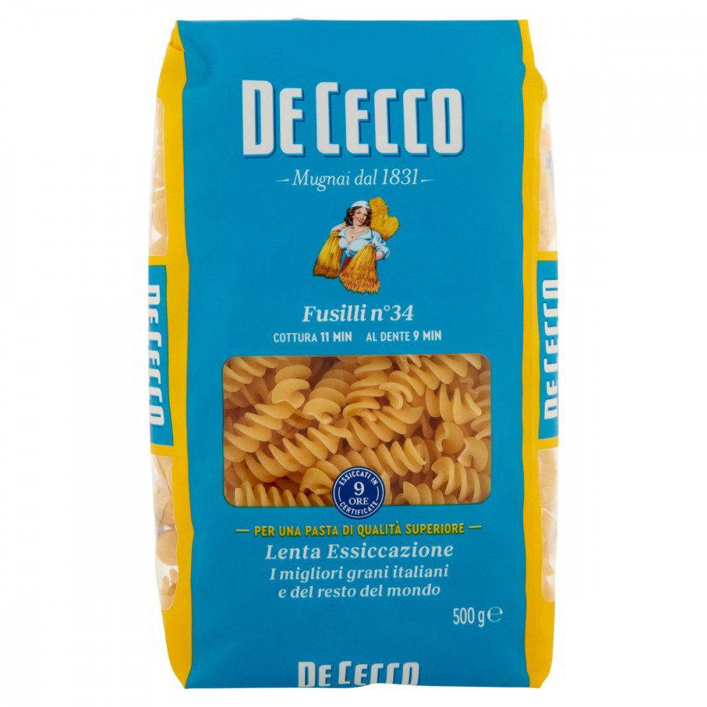 De Cecco semolinové cestoviny Fusilli n.34 500g