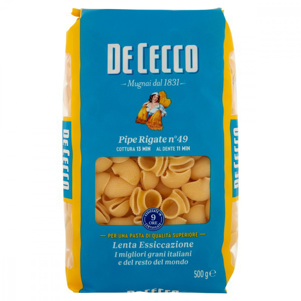 De Cecco semolinové cestoviny Pipe Rigate n.49 500g